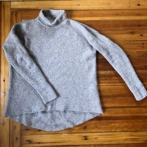 Madewell XS High/Low Waffle Turtleneck Sweater